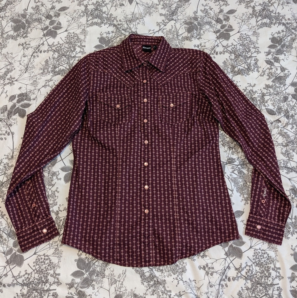 Cruel Western Shirt Maroon